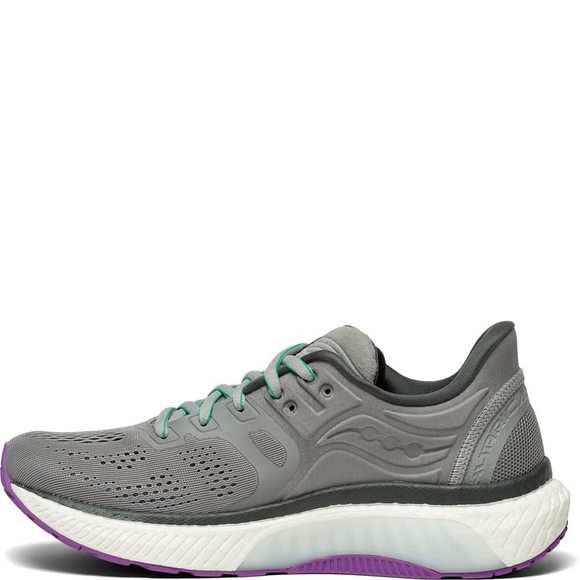 SAUCONY WOMENS RUNNING SHOES, W HURRICANE 23 - FOG/ULTRAVIOLET, 9 - Picture 3 of 6